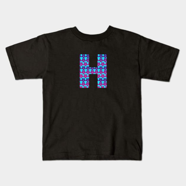 Letter H from roses Kids T-Shirt by Dolta